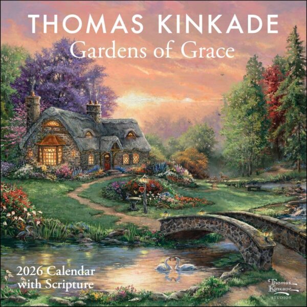 Thomas Kinkade Gardens of Grace 2026 Wall Calendar