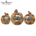 902352_nca Thomas Kinkade Bountiful Blessings Of The Season Tabletop Centerpiece