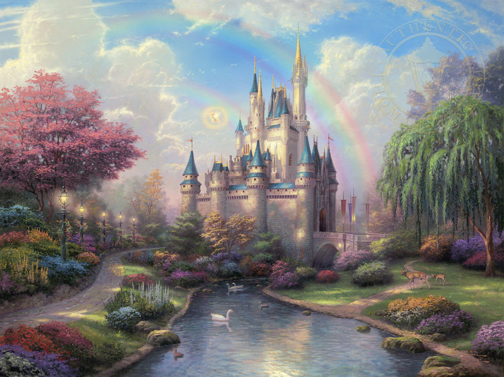 A New Day at the Cinderella Castle by Thomas Kinkade